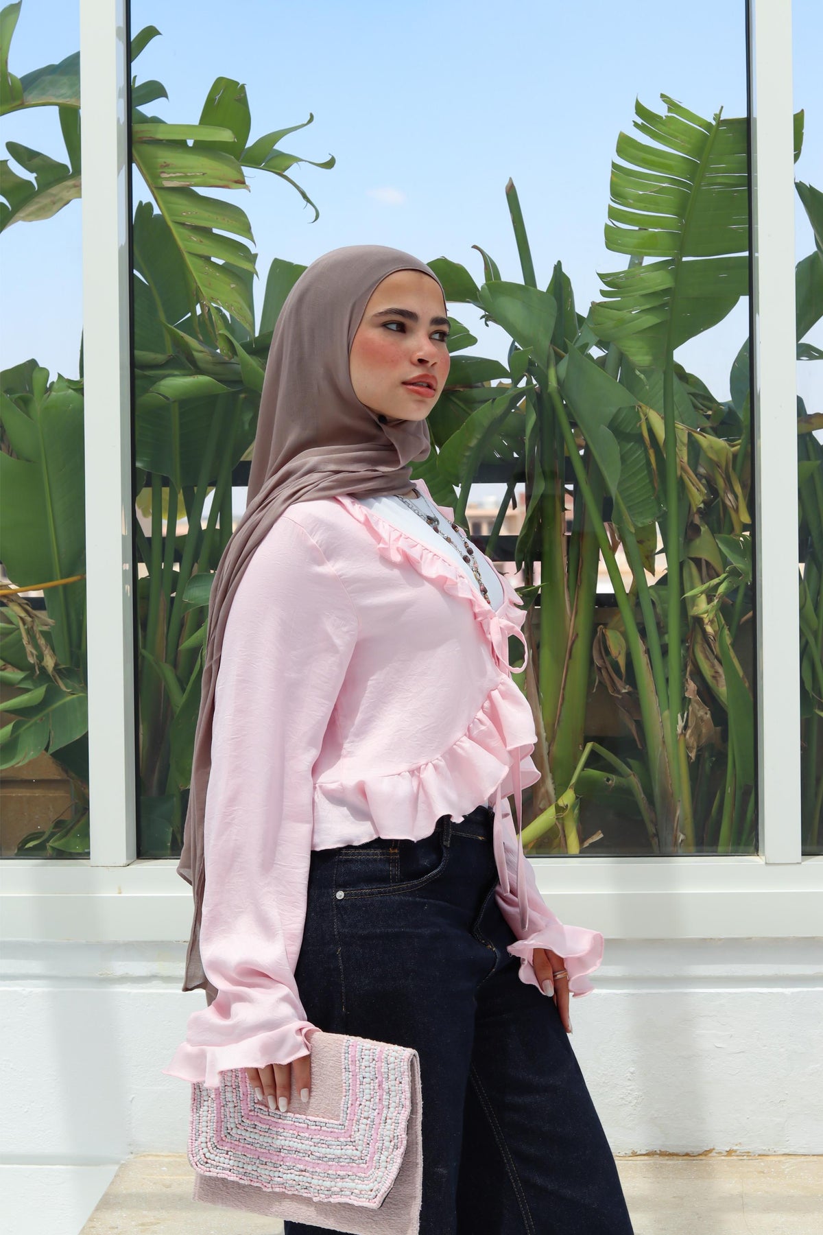 Rose Ruffled Top