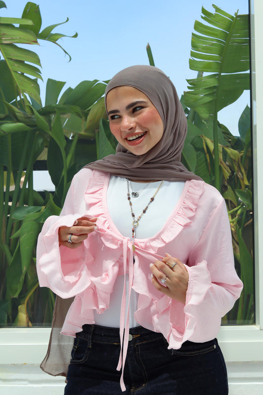 Rose Ruffled Top