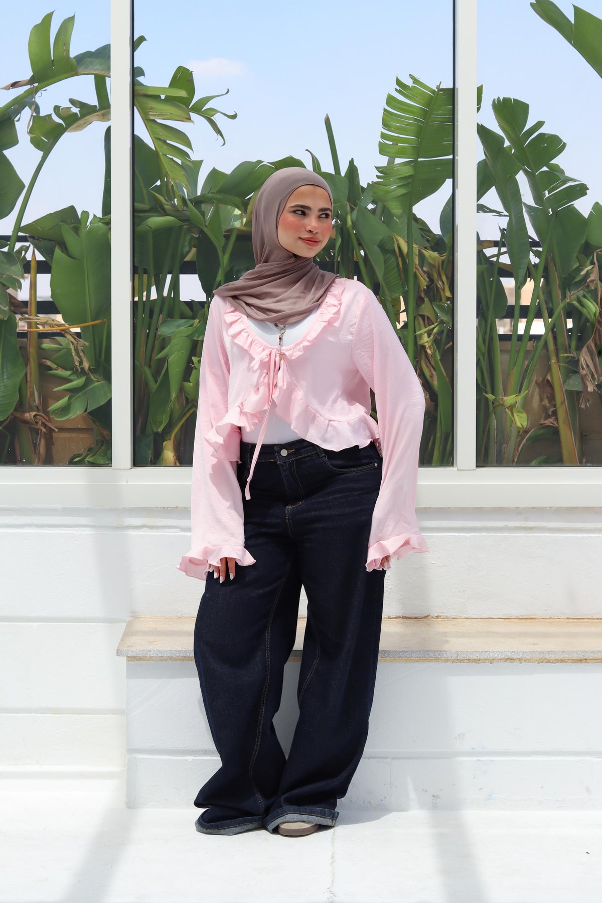 Rose Ruffled Top