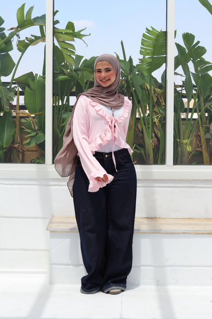 Rose Ruffled Top