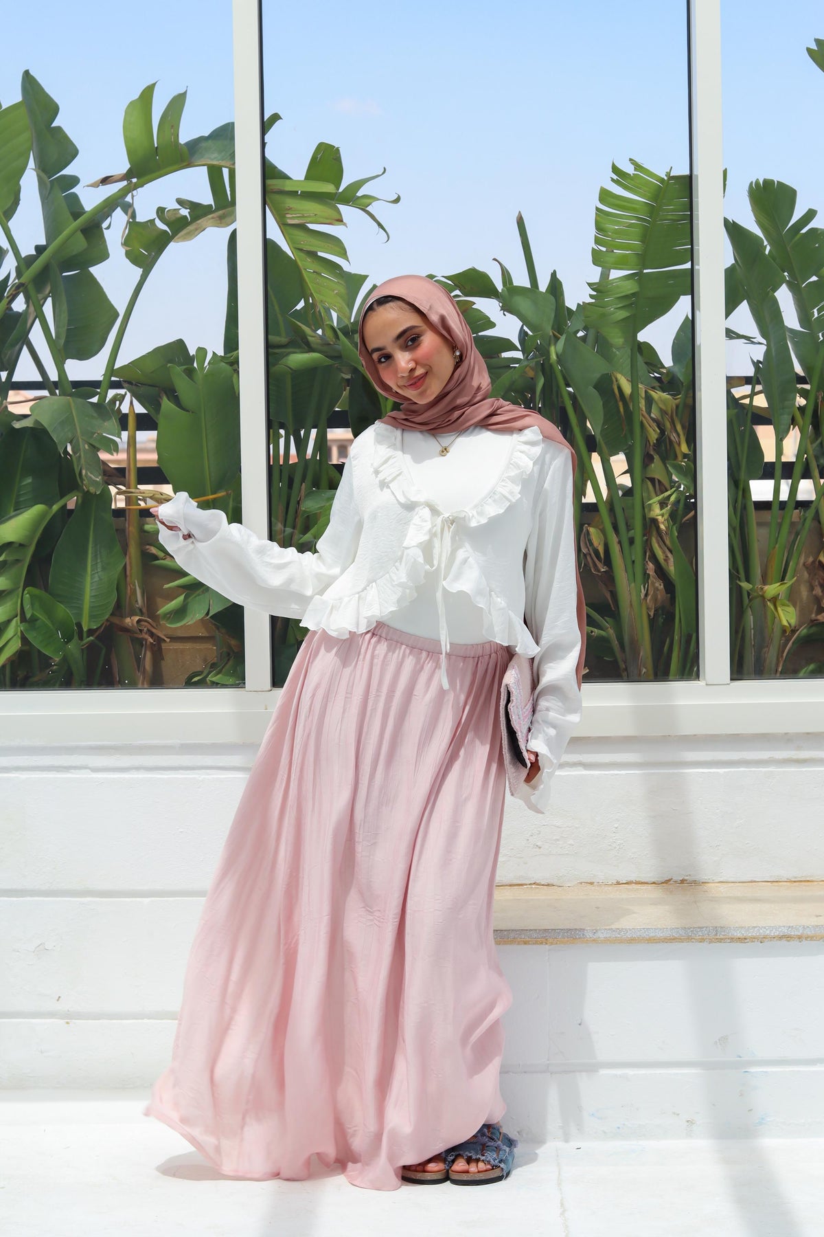 Cream Ruffled Top
