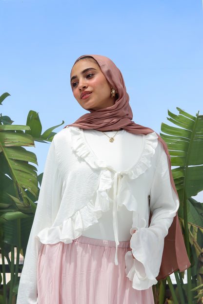 Cream Ruffled Top